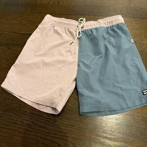 Billabong Mens' Shorts - Lavender and Teal